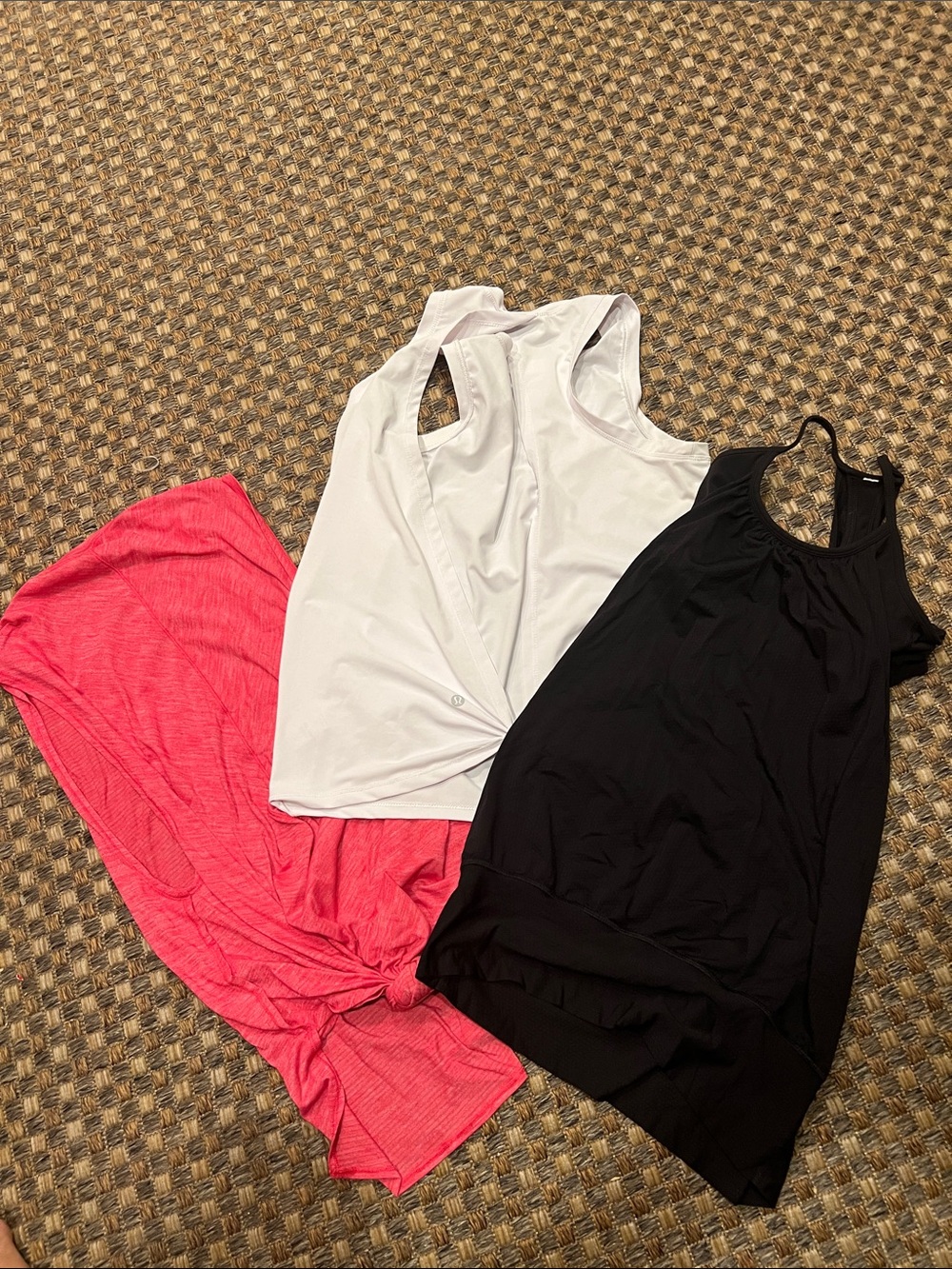 3-Pack Women’s lululemon med Tank Tops - Pink, White, Black FINAL Price